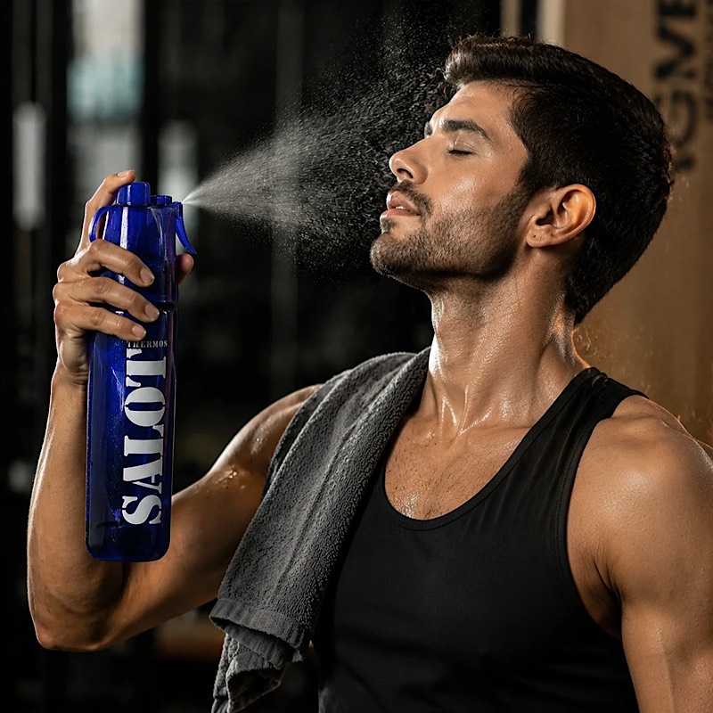 قمقمه اسپری دار همراه مسافرتی و ورزشی 600 میلی لیتری