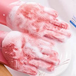 دستکش ظرفشویی اسکاچ دار سیلیکونی